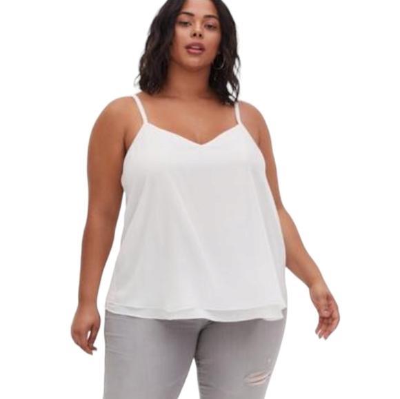 TORRID Sophie Chiffon Swing Cami Flowy Tank Top Gray Women's Plus Size 5X - Picture 4 of 13